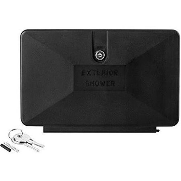 Dura Faucet Dura Faucet D6U-DFSA170DBK RV Exterior Shower Box Door; Black - D6U-DFSA170DBK