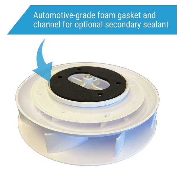 Ava-Matic Slim-Matic Wind-Powered Rotating Roof Vent for Vans, RVs, Trailers, Campers, White, Rectangle Shutter - AVA5210
