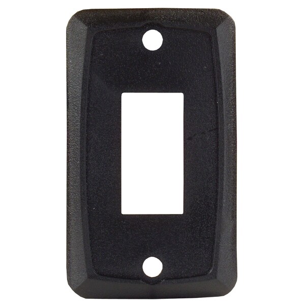 Jr Products JR Products 12855 Single Switch Face Plate - Black - 12855