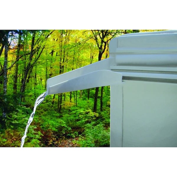 Jr Products OEM Gutter Spouts Fits Gutter Rails Up To 1116 Wide Polar White Rigid With Instructions - 655-PW-A