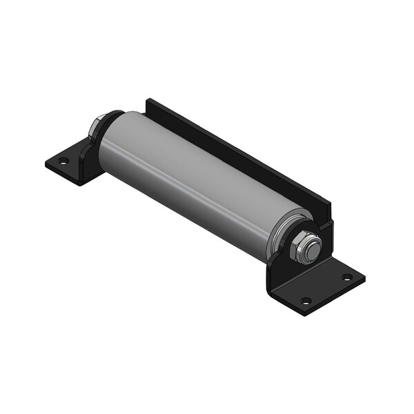Global Slide Out Roller, Surface Mount, Model # 399, White Roller, Inner Ball Bearings, Black Steel Bracket - SOR-SM-399-2006