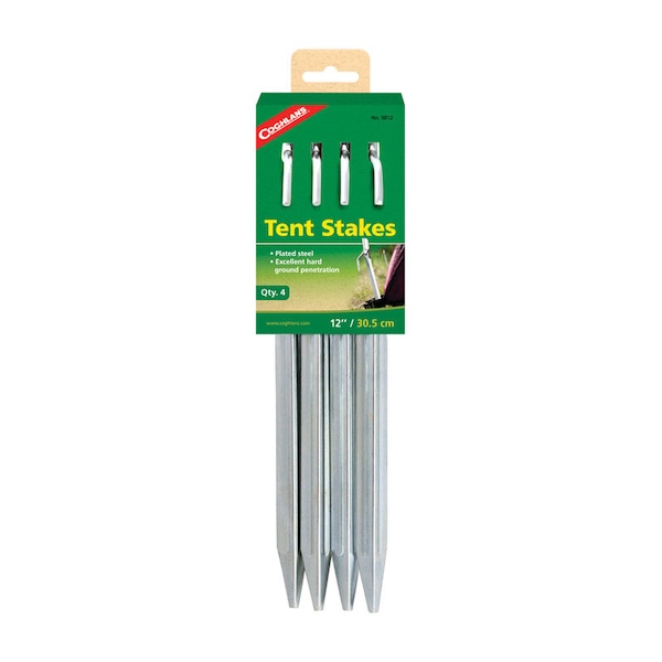 Coghlans Coghlan's Silver Tent Stakes 12 in. L 4 pk - 9812