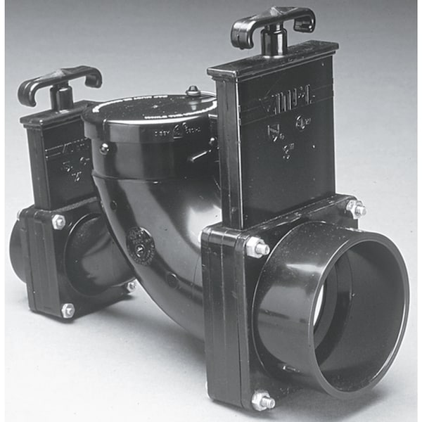 Valterra RV Double Ell Rotating Valve with 3" Hub x 1 1/2" Hub x 3" Bay & Cap - T80