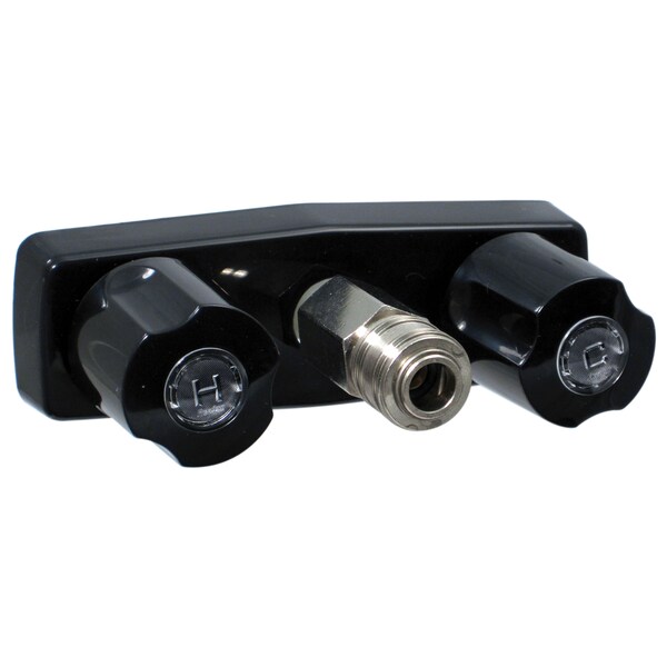 Valterra Phoenix Faucets PF213791 Plastic Dual Handle 4" Faucet with Quick Connect - Black - PF213791