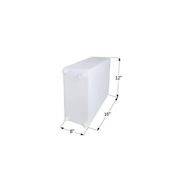 Icon Fresh Water Tank with 1/2in FTP and 1-1/4in Filler WT2474 - 16in x 12in x 8in, 6 Gallon - 12738