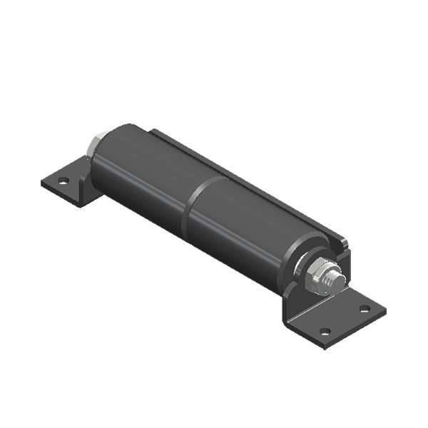 Global Slide Out Roller, Surface Mount, Model No330. Powder Coat 2006 Black Mounting Bracket. - SOR-SM-330-2006