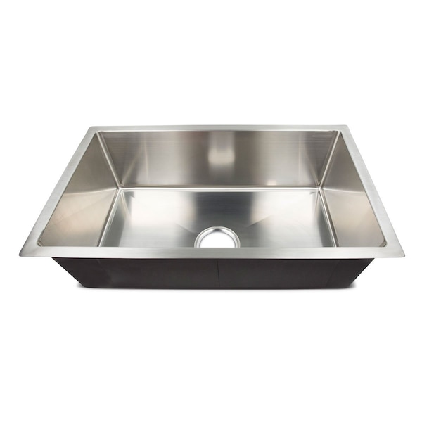 Lippert 27X16X7 SINGLE BOWL SINK; R10 CORNERS; STAINLESS STEEL 304 - 385313