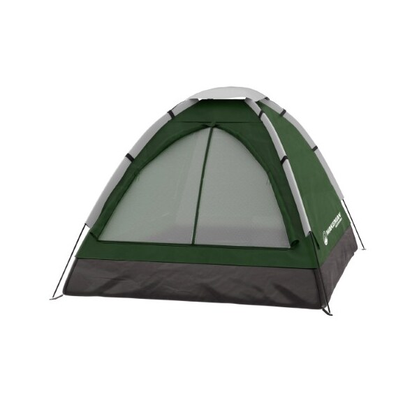 Leisure Sports 2-person Dome Tent, Water Resistant, Removable Rain Fly and Carry Bag for Camping, Hiking (Green) - 363255UNB