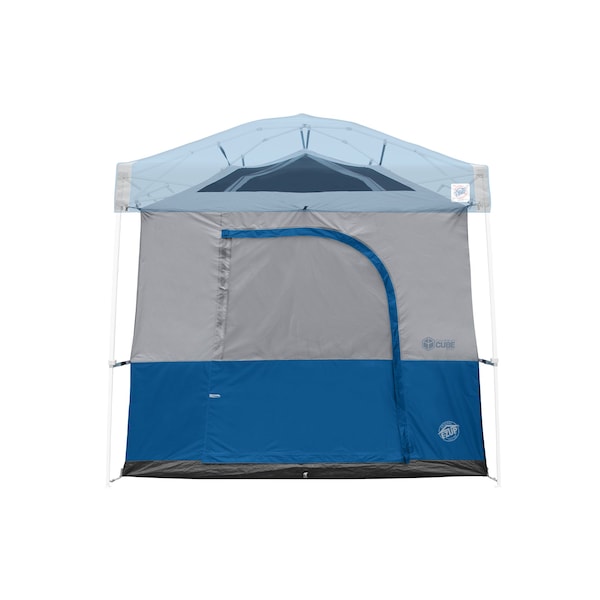E-Z Up Camping Cube Sport Tent, 10' W x 10' L, Angle Leg, Royal Blue Top - CCS10ALRB