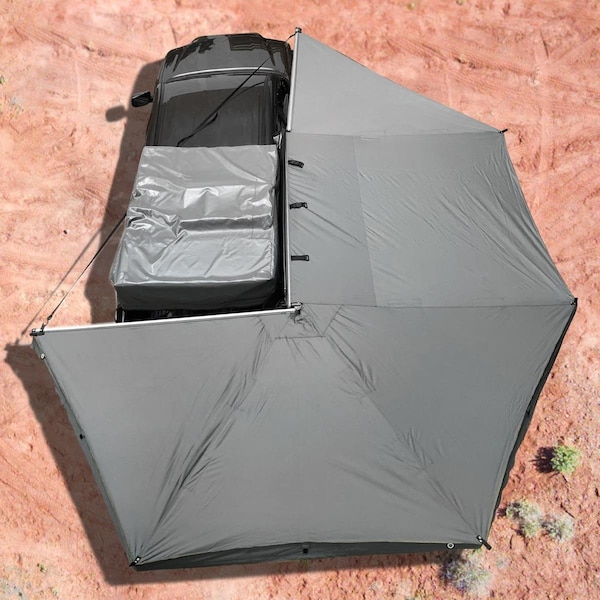 Overland Vcl 18179909 270 deg Right Side Nomadic Awning, Dark Gray - OVS-18179909
