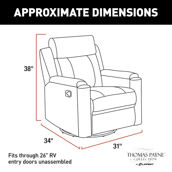 Lippert SWIVEL GLIDER RECLINER (GRUMMOND) - 2020129855