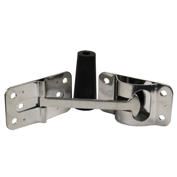 Jr Products JR Products 10615 Stainless Steel Flat T-Style Door Holder - 4" - 10615