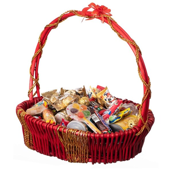 Wickerwise Hand Woven Basket, Wicker Basket - Perfect Storage Basket, Garden Party Decoration or Picnic - QI004725