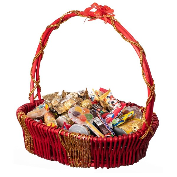 Wickerwise Hand Woven Basket, Wicker Basket - Perfect Storage Basket, Garden Party Decoration or Picnic - QI004725