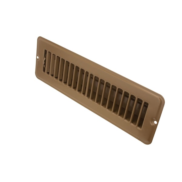 Creative Products 2 X 10 Floor Register, With Damper, Brown, 2 x 10 Access opening, Common OEM Replacement - FR-0210WD-BRN