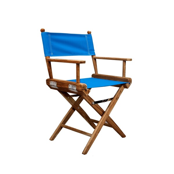 Whitecap Newport Director's Chair with Pacific Blue Fabric Seat - 60043