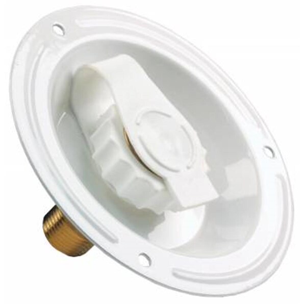 Jr Products City Water Dish- White- Metal - J45-62125