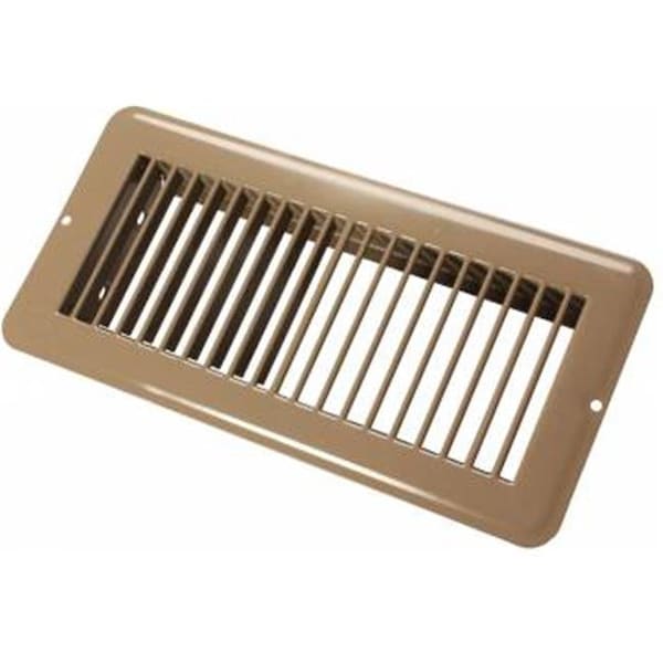 Jr Products JR Products J45-0228995 4 x 10 in. Floor Registers Undampered Metal; Brown - J45-0228995