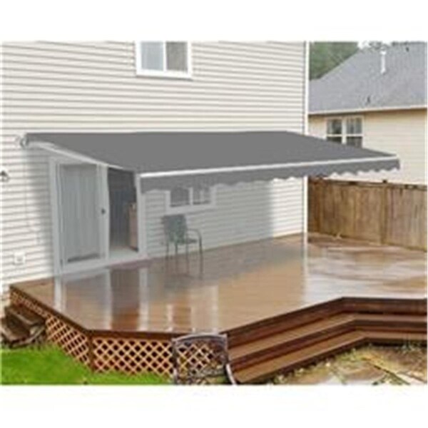Tepee Supplies FAB12X10GY80 Retractable Awning Fabric Replacement 12 x 10 Feet Grey - TE2519413