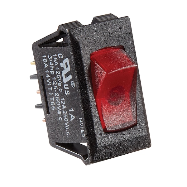 Rv Designer RV Designer Collection S247 Rocker Switch 10A Black W/Red - S247