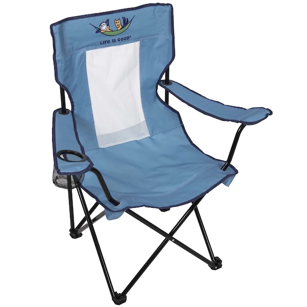 Life Is Good Mesh Back Quad Chair - QC121LG-24SL-1