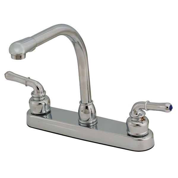 Empire Brass Empire Brass U-YCH800RS RV Kitchen Faucet with Hi-Rise Spout and Teapot Handles - 8", Chrome - U-YCH800RS