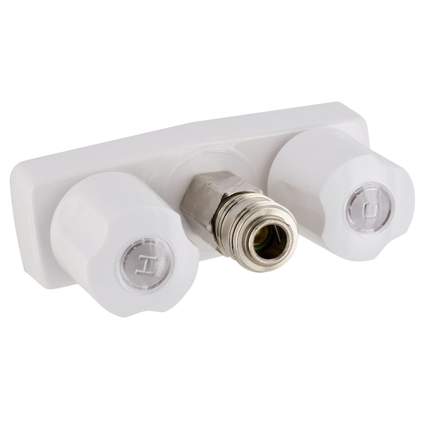 Valterra Exterior Spray Port, Faucet Type With Hot/ Cold Outlet And Quick Connect Valve; 3-3/8 Inch Center - PF213246