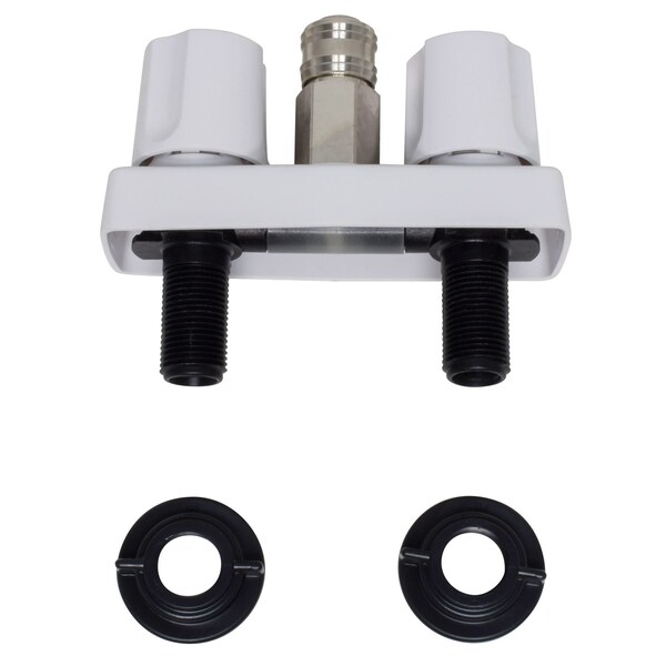 Valterra Exterior Spray Port, Faucet Type With Hot/ Cold Outlet And Quick Connect Valve; 3-3/8 Inch Center - PF213246