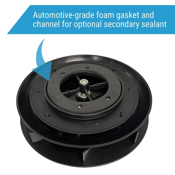 Ava-Matic Slim-Matic Wind-Powered Rotating Roof Vent for Vans, RVs, Trailers, Campers, Black, Round Shutter - AVA5120