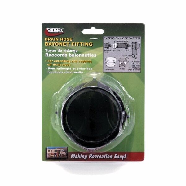 Valterra ROTATING BAYONET HOSE FITTING, BLACK, CARDED - F02-2028VP