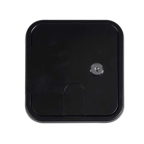 Superior Electric Electric Cable Hatch with Key Lock for 30/50 Amp Cords - Black - RVA1579