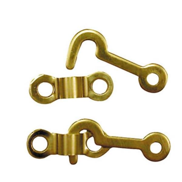 Hd HD NM211938 Solid Brass Miniature Hardware; Hook & Staple - 0.75 x 1.88 in. - NM211938