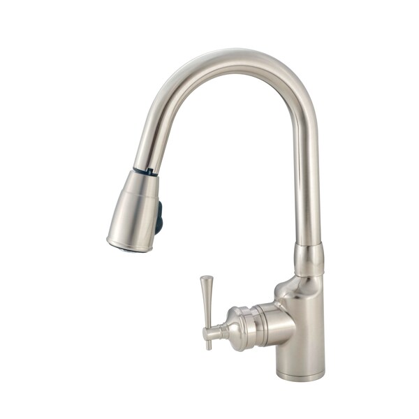 American Brass American Brass SL2000N RV Kitchen Faucet w Pull-Down Sprayer & Single Lever Handle 8"-Brushed Nickel - SL2000N