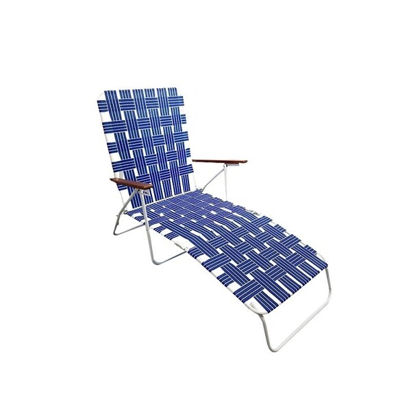 Seasonal Trends Folding Web Lounge Chair, 2520 in W, 6693 in D, 3504 in H, 300 lbs Capacity - AC4012-BLUE