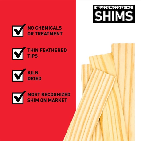 Nelson Shims Nelson 1.5 in. W X 8 in. L Wood Shim 12 pk - PSH8/12/36/65