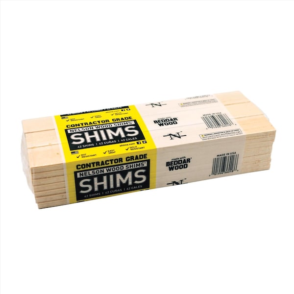 Nelson Shims Nelson 1.5 in. W X 12 in. L Wood Shim 42 pk - CSH12/42/12/48B