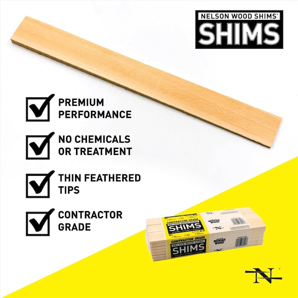 Nelson Shims Nelson 1.5 in. W X 12 in. L Wood Shim 42 pk - CSH12/42/12/48B
