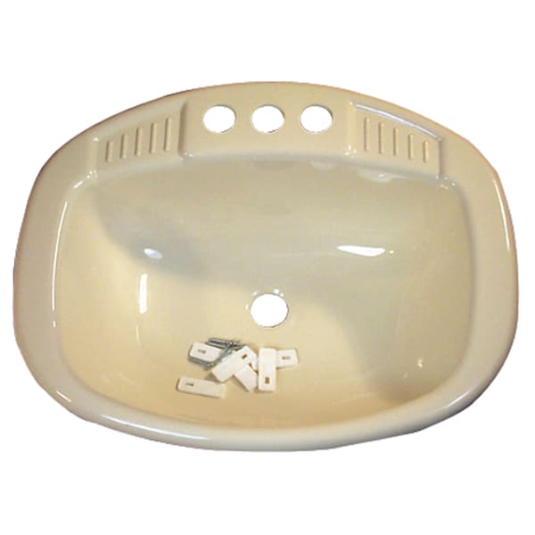 Lasalle Bristol LaSalle Bristol 16 270PP Oval Lavatory Sink With 3 Mounting Holes - Ivory - 16 270PP