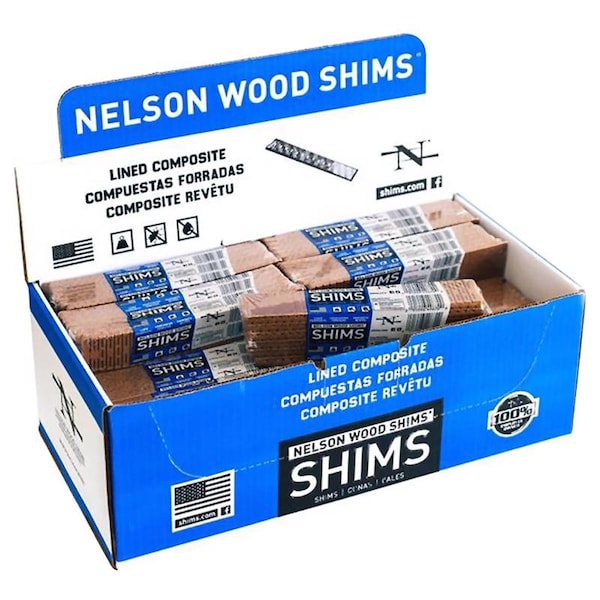 Nelson Shims Nelson 1.5 in. W X 8 in. L Composite Shim 12 pk - WC8/12/32/78LA
