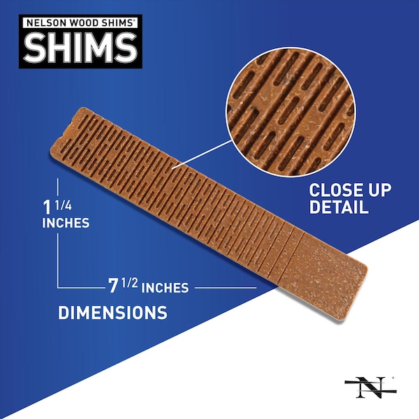 Nelson Shims Nelson 1.5 in. W X 8 in. L Composite Shim 12 pk - WC8/12/32/78LA