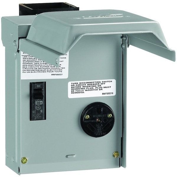 Ge GE Industrial Solutions U013CP RV Power Outlet, 30 A, 3R - U013CP
