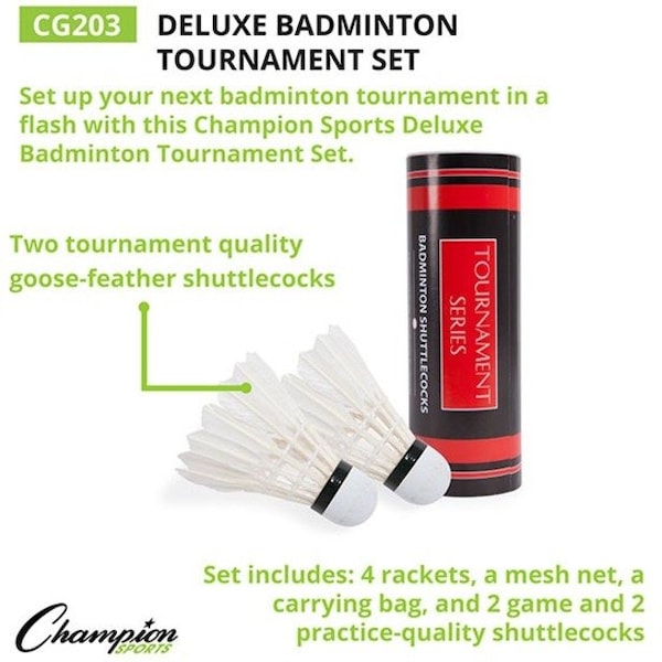 Champion Sports Deluxe Badminton Tournament Set In Case - CG203