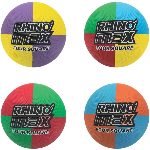 Champion Sports Rhino Skin Four Square Balls Set, PK4 - RMX4SET