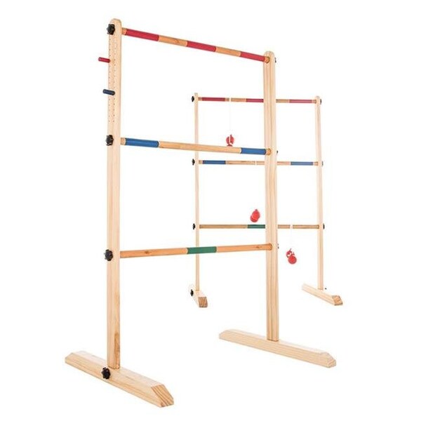 Hey Play Hey Play 80-ZS-002 Wooden Outdoor Ladder Toss Game Set with 6 Bolas & Storage Bag - 80-ZS-002
