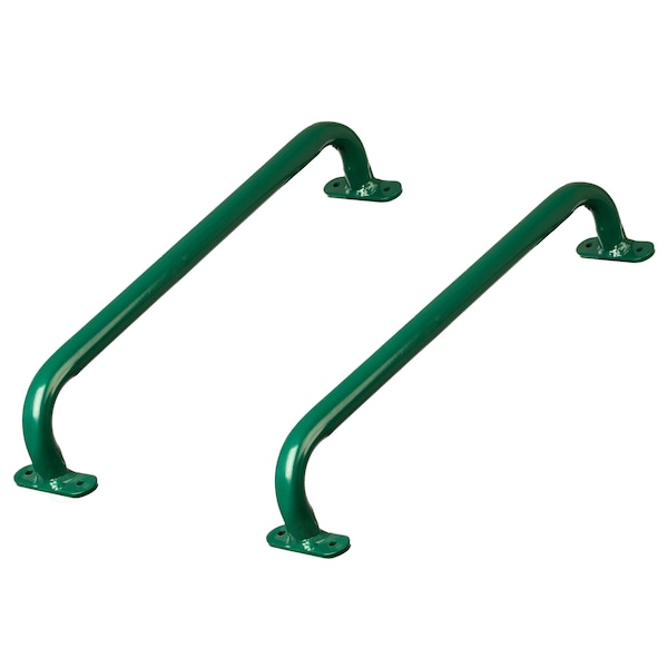 Playberg Green Metal Safety Grab Handles Set, Kids Outdoor Play House Hand Grip Bars - QI004567.GN