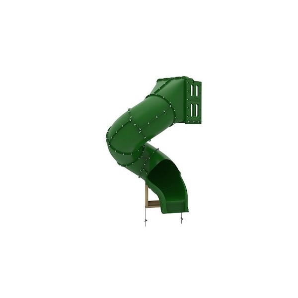 Playstar PS 8821 Spiral Tube Slide, HDPE, Yellow, For 48 in, 60 in Playdeck - PS8823PS8821