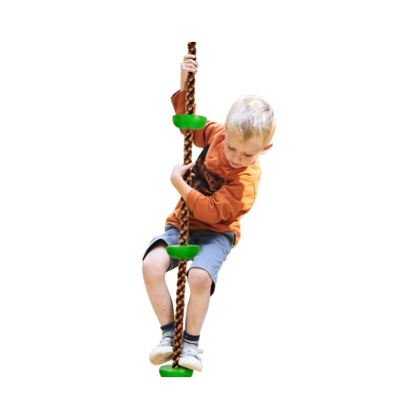 Toy Time Climbing Rope Knotted Tree Swing Ladder, Backyard Balance Equipment for Strength, Exercise, Boys/Girls - 815112WBO