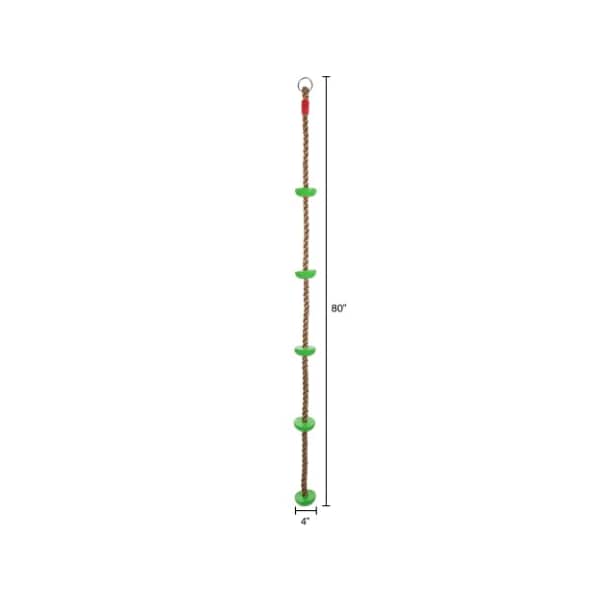Toy Time Climbing Rope Knotted Tree Swing Ladder, Backyard Balance Equipment for Strength, Exercise, Boys/Girls - 815112WBO