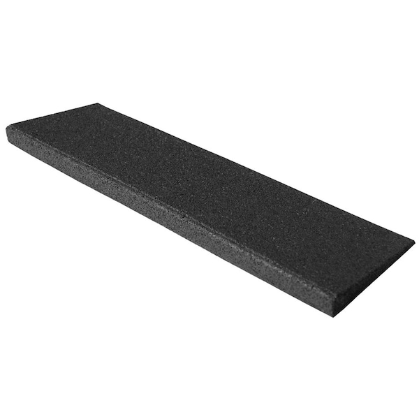 Rubber-Cal "Eco-Sport" Interlocking Rubber Flooring Ramp, Coal 1" x 6" x 20" (20 Pack) - 03-210-CO-20PK