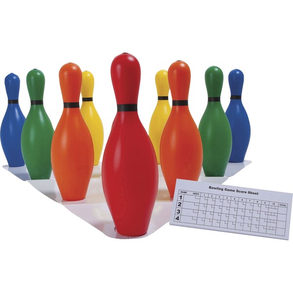 Champion Sports Multi-Color Bowling Weighted Pin, PK10 - BP10CLR